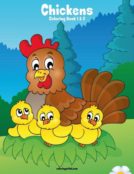 Chickens Coloring Book 1 & 2