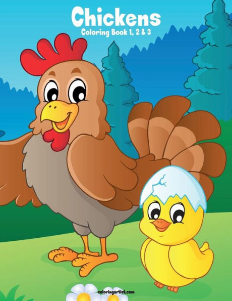 Chickens Coloring Book 1, 2 & 3