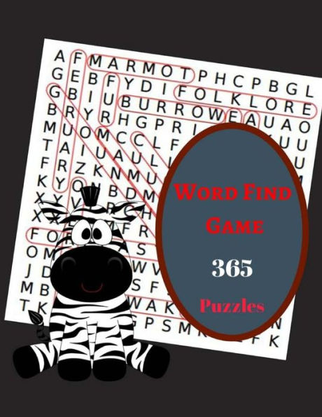 Word Find Game 365 Puzzles: Word Search Puzzle Book Fun Game For Adults