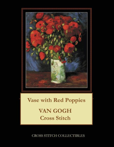 Vase with Red Poppies: Van Gogh Cross Stitch Pattern