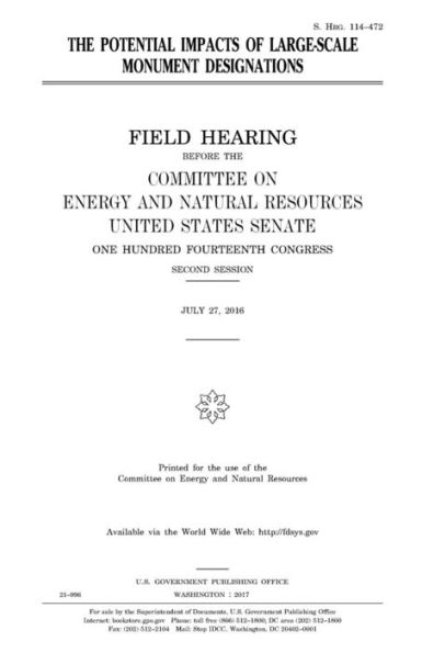 The potential impacts of large-scale monument designations