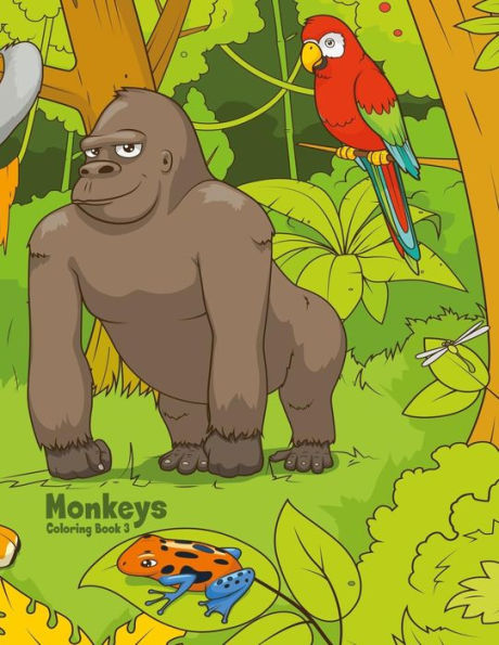 Monkeys Coloring Book 3