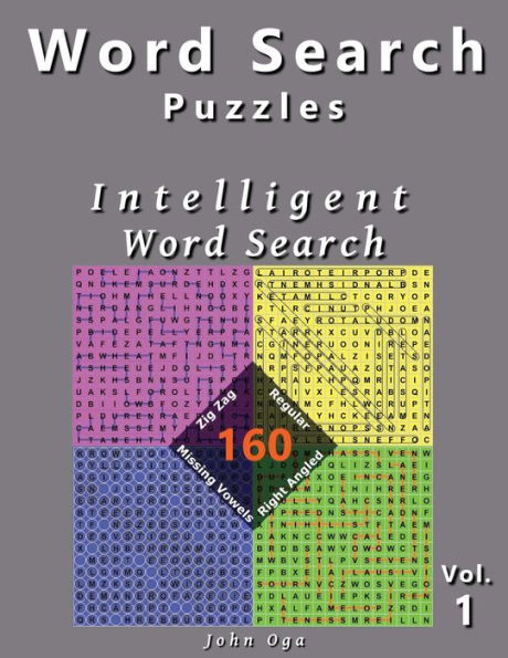 Word Search Puzzles: Intelligent Word Search, 160 Puzzles, Volume 1