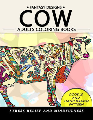 cow adults coloring books stressrelief coloring book for