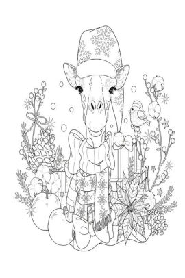 Download Color My Cover Christmas Journal - Christmas Giraffe: 100 ...