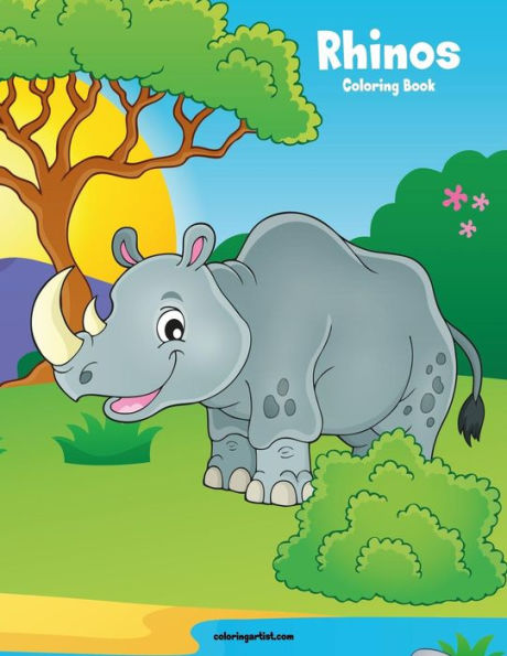 Rhinos Coloring Book 1