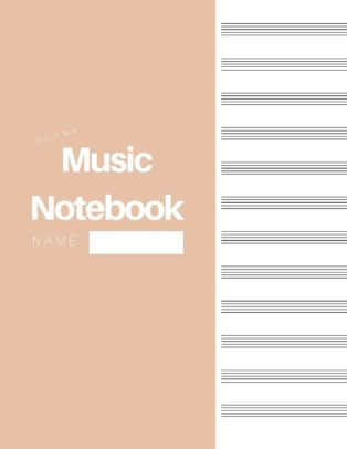 Blank Music Notebook Musicians Manuscript Book Song Writing Journal Staff Paper 12 Stave Composition Bookspaperback - 