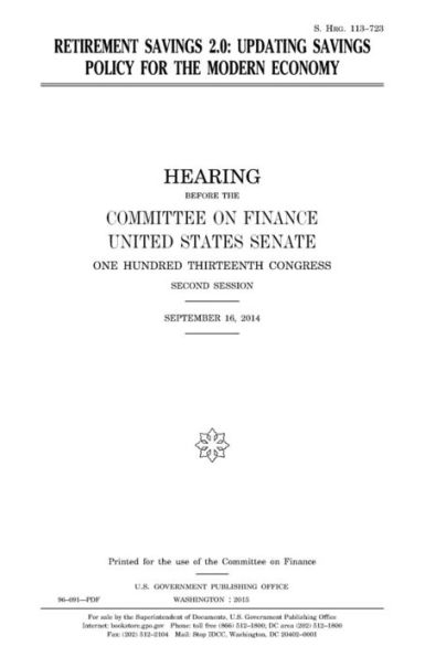 Retirement savings 2.0: updating savings policy for the modern economy