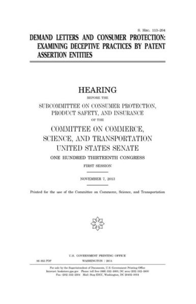 Demand letters and consumer protection: examining deceptive practices by patent assertion entities
