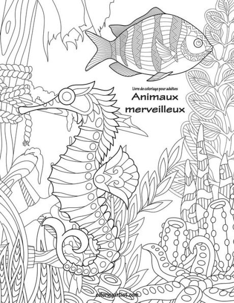 Livre de coloriage pour adultes Animaux merveilleux 1 & 2