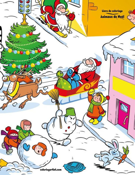 Livre de coloriage Animaux de Noël 4