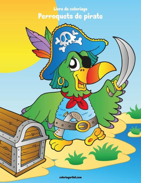 Livre de coloriage Perroquets de pirate 1