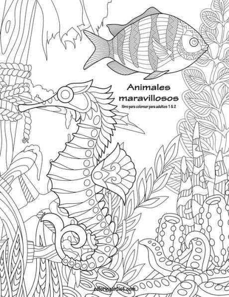 Animales maravillosos libro para colorear para adultos 1 & 2