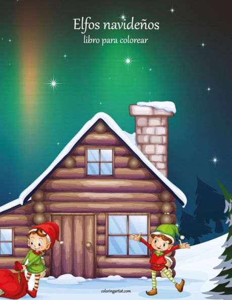 Elfos navideños libro para colorear 1