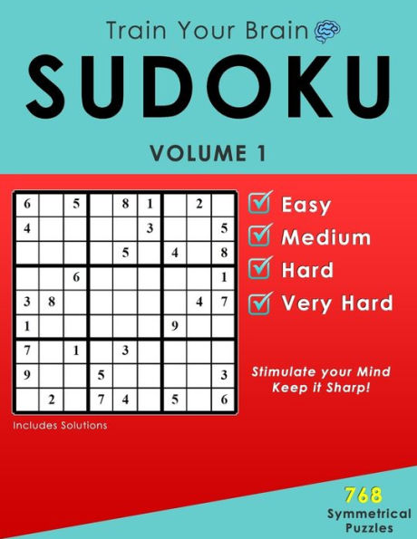 SUDOKU 768 Symmetrical Puzzles: Train Your Brain