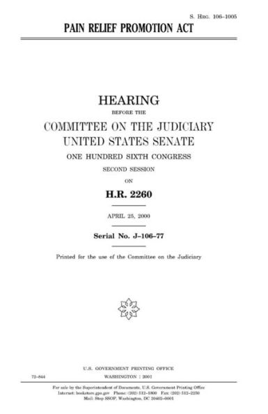 Pain Relief Promotion Act