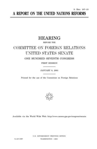 A report on the United Nations reforms