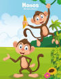 Monos libro para colorear 1