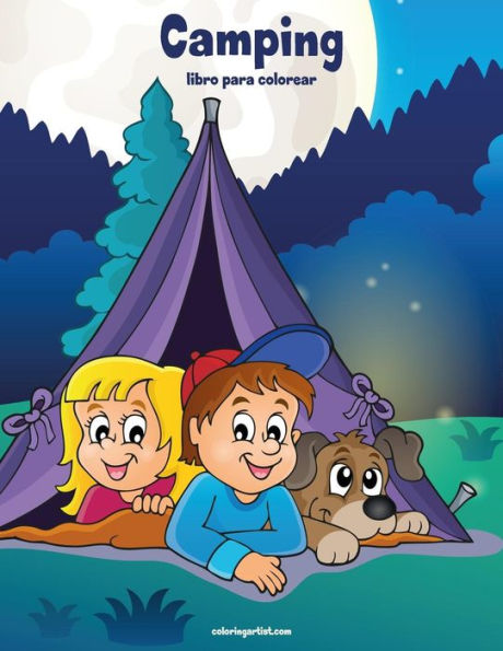 Camping libro para colorear 1