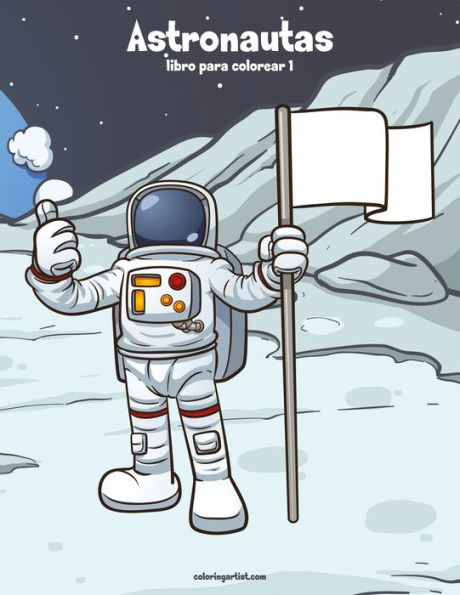 Astronautas libro para colorear 1