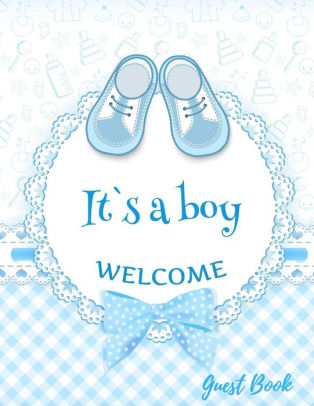 It S A Boy Welcome Guest Book Baby Shower Guest Book Sign In Free