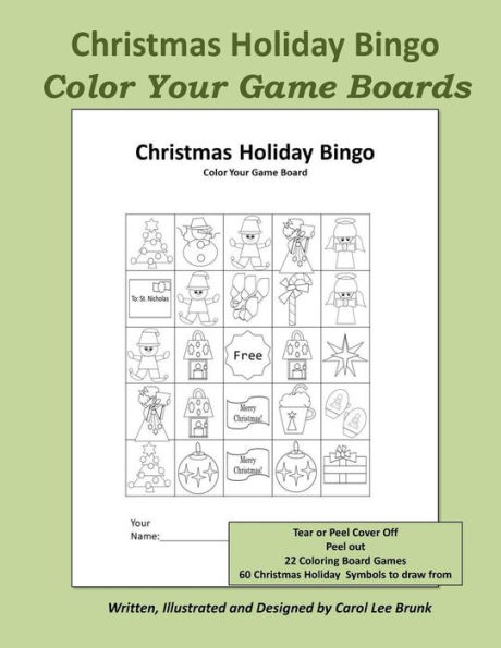 Christmas Holiday Bingo: Color Your Game Boards