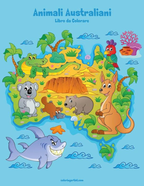 Animali Australiani Libro da Colorare 1