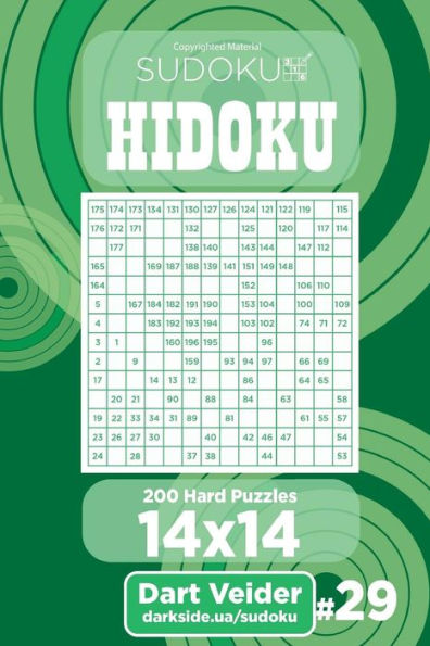 Sudoku Hidoku - 200 Hard Puzzles 14x14 (Volume 29)
