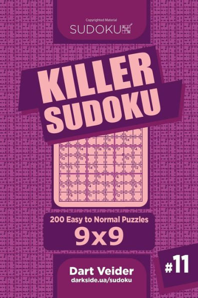 Killer Sudoku - 200 Easy to Normal Puzzles 9x9 (Volume 11)