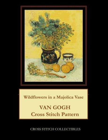 Wildflowers in a Majolica Jug: Van Gogh Cross Stitch Pattern