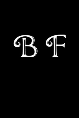 B F Double Monogram Journal 100 Pages 6x9 Inches Black Glossy