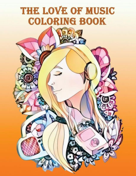 The love of music coloring book: - Mosaic Music Featuring 40 Stress Relieving Designs of Musical Instruments