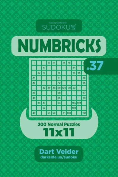 Sudoku Numbricks - 200 Normal Puzzles 11x11 (Volume 37)