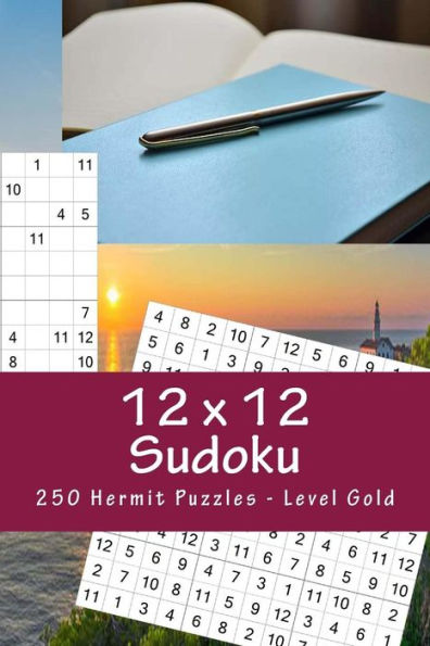 12 x 12 Sudoku - 250 Hermit Puzzles - Level Gold: Best puzzles for you
