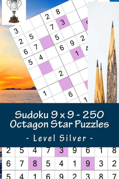 Sudoku 9 X 9 - 250 Octagon Star Puzzles - Level Silver: Excellent Sudoku for Raising the Mood