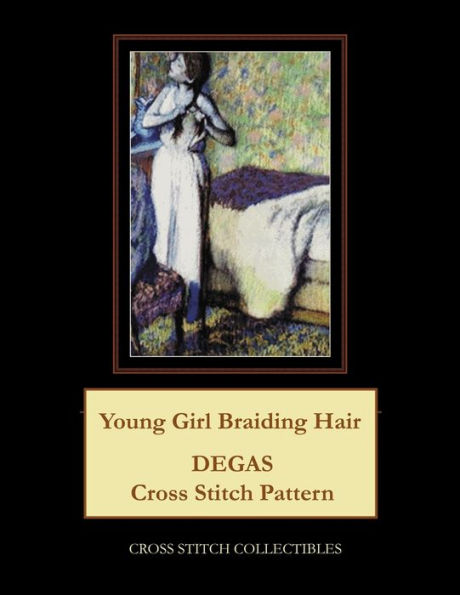 Young Girl Braiding Hair: Degas Cross Stitch Pattern