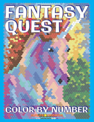 FANTASY-QUEST-Color-by-Number-Activity-Puzzle-Coloring-Book-for-Adults-Relaxation--Stress-Relief-QUEST-Color-By-Number-Books-Volume-6