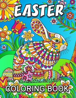 Download Easter Coloring Book Adult Coloring Book Easy Fun Beautiful Coloring Pages By Kodomo Publishing Paperback Barnes Noble