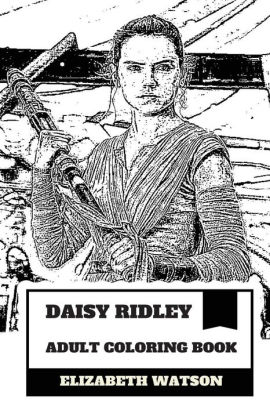 Daisy Ridley Adult Coloring Book Rey From Star Wars Reboot And