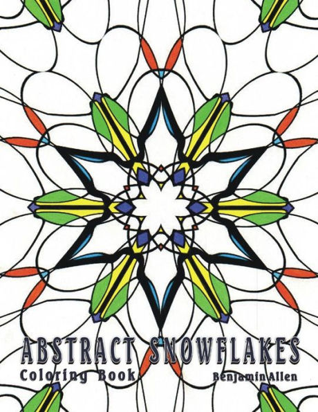 Abstract Snowflakes: Fun Stress Relieving Coloring Book