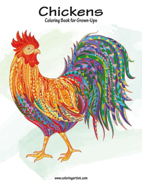 Chickens Coloring Book for Grown-Ups 1