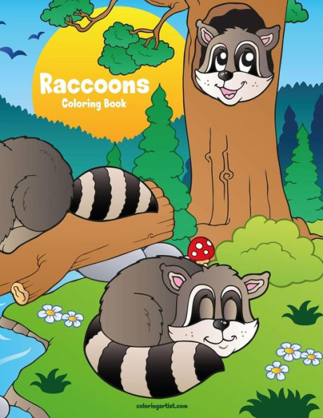 Raccoons Coloring Book 1