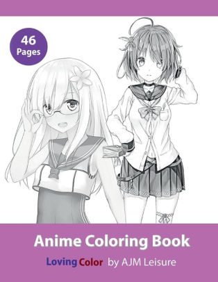 Anime Coloring Book Adult Coloring Book With Anime Drawings By Ajm Leisure Paperback Barnes Noble