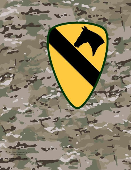 1st Cavalry Division 8.5" x 11" 200 page lined notebook