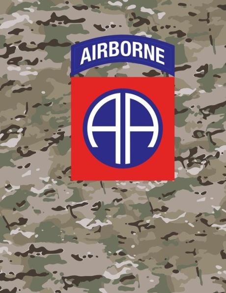 82nd Airborne Division 8.5" x 11" 200 page lined notebook