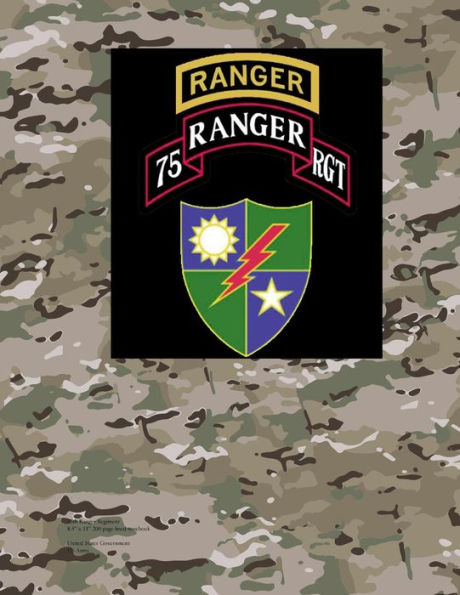 75th Ranger Regiment 8.5" x 11" 200 page lined notebook