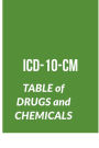 2019 ICD-10-CM: TABLE of DRUGS and CHEMICALS