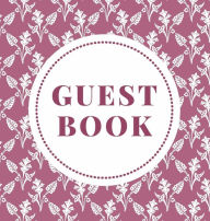 Guest Book for Home, Birthdays, and Showers - Pink and White Floral Pattern