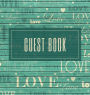 Green Rustic Wood Love Guest Book Hard Cover for Home, Wedding, Baby or Bridal Shower, Retirement, Birthday Parties