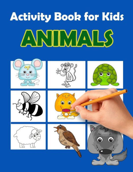 Activity Book For Kids Animals: : Fun Animals Activities for Kids. Dot to Dot, Coloring Pages,Count the number, Trace Lines and Letters and More. (Activity book for Kids Ages 3-5)